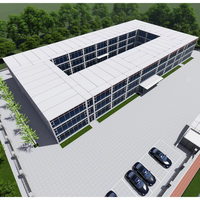 Conception OEM/ODM pour bâtiments à 3 étages, maisons conteneurs démontables en kit, projets de bâtiments modulaires préfabriqués pour appartements et bureaux