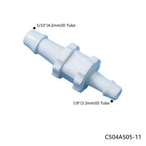 Raccord à barbillons droit JU 1/4" 5/16" à 2 voies pour tubes médicaux, connecteur de jonction à barbillons pour tubes - Product Image 4
