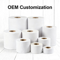 Papier toilette en rouleau jumbo de grande taille, échantillon gratuit, vente en gros, pour hôtels, 2/3/4 plis, 16 g x 2 plis, 110 mm H