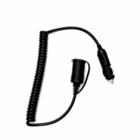 Câble de charge avec adaptateur allume-cigare mâle 12 volts pour voiture, prise en fil enroulé, vers prise jack 5,5 mm
