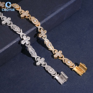 Eye Design Moissanite Cuban Link Bracelet Rhodium Plated Solid 925 Silver Hiphop <b>Iced</b> <b>Out</b> Jewelry - Product Image 4