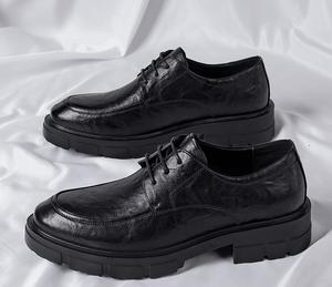 Zapatos Oxford Formales de Negocios para Hombre con Elevador Interno de 10CM, Diseño Antideslizante, de Caña Baja, con Cordones, Suela Gruesa y Transpirables, Ideales para Novios - Product Image 5