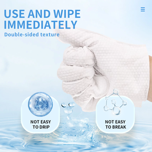 Gants de nettoyage pour animaux de compagnie jetables, doux, avec logo personnalisable, vente en gros, avec lingettes humides pour un nettoyage en profondeur, 6 pièces - Product Image 3