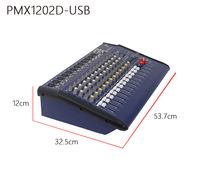 ELM PMX1202D 250W Mixeur de puissance professionnel USB 12 canaux avec effets DSP 16 bits Audio DJ Karaoké