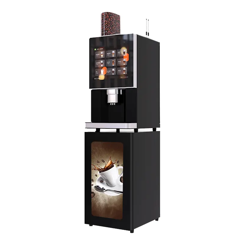 Настольный умный автоматический торговый автомат для кофе с горячими зернами и оплатой кредитной картой полностью автоматический торговый автомат для кофе