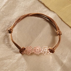 Ornement de main en forme de fleur en acier inoxydable ajouré, motif fleur de <span class=keywords><strong>naissance</strong></span> des douze mois, cadeau transfrontalier de <span class=keywords><strong>remerciement</strong></span> pour la fête des Mères - Product Image 5