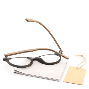 Monture de lunettes en acétate 2026, lunettes de lecture pour myopie, lunettes de soleil effet bois avec verres transparents pour hommes et femmes - Product Image 5