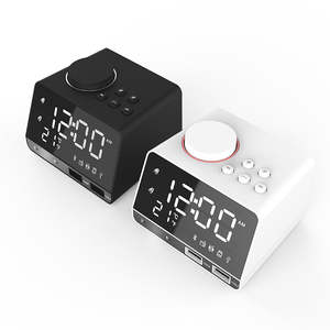 Custom K11 Mirror Display Digital <b>Alarm</b> <b>Clock</b> FM <b>Radio</b> USB Charging Ports Snooze Function Hotel Bedroom Office Desk <b>Bedside</b> - Product Image 3