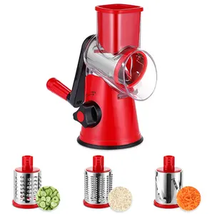 3 In 1 Pisau Salad Putar Sayuran Parutan Slicer Kentang Chipper Cutter Slicer Parutan Parutan Parutan Keju