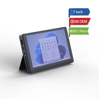 OEM 7 pouces n100 windows11 mini pc moniteur à écran tactile linux ubuntu petit écran tactile de poche pc avec batterie