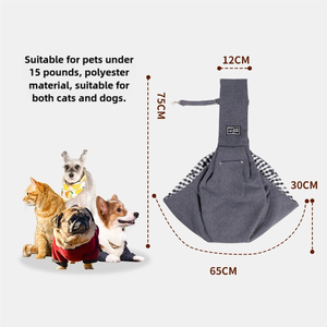 Factory Wholesale Sling Carrier for Cats and <b>Dogs</b> OEM Soft Breathable Portable Shoulder Pet cat <b>Dog</b> Travel Bag - Product Image 4