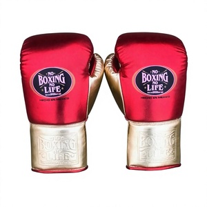 No Boxing No Life Guantes de Cuero Genuino de Piel de Vaca Estilo Mexicano con Cordones Ligeros que Absorben la Humedad para Entrenamiento y Sparring - Product Image 4