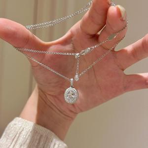 Wenchi S925 Pure Silver Sweetheart Double <b>Ring</b> New High-End Fulu Natural Gourd <b>Jade</b> Pendant Necklace for Women Made in China - Product Image 1