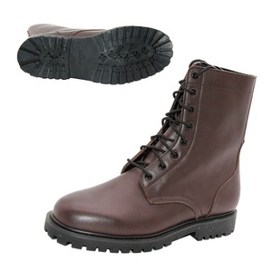 Stivali in pelle marrone <span class=keywords><strong>rosso</strong></span> diretto da fabbrica stivali da uomo Mid moto a vita alta in pelle - Product Image 5