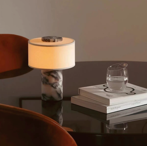Lampe de table en marbre de luxe créative à commande tactile, moderne, rechargeable, sans fil, pour la décoration de la maison, bar, café - Product Image 4