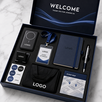 Kit Cadeau Power Bank High-Tech pour Voyageurs avec Porte-Passeport RFID, Organisateur de Câbles, Étiquette de Bagage et Boîte Cadeau pour Clients VIP