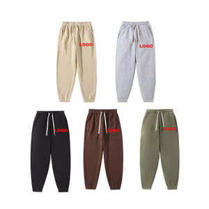 Pantalons vierges décontractés pour hommes avec logo personnalisé Pantalons de survêtement en coton surdimensionnés de haute qualité Pantalons de survêtement et pantalons de jogging pour hommes - Product Image 1