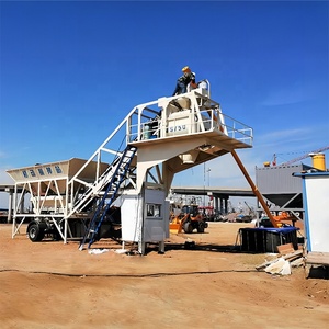 Produttore di fabbrica a secco piccolo impianto portatile Beton Mixer cementificio Mix di cemento 35 m3/H Mobile lotto di calcestruzzo impianto per la vendita - Product Image 4