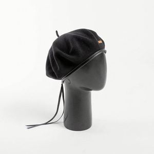 Boina Casual Sencilla para Mujer con Ajuste de Cordón, Nueva Moda Otoño-Invierno, Boina de Cuero PU con Borde de Bolso, Estilo Pintor - Product Image 5