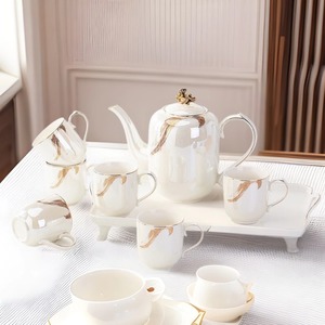 Service à thé en céramique haut de gamme de style chinois pour la maison, idéal pour la table basse du salon. - Product Image 3