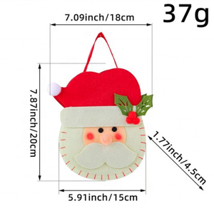 Venta al por mayor de logotipo personalizado e impresión de muñeco de nieve Santa Claus Elk Navidad Santa Saco no tejido bolsa de asas bolsas de regalo - Product Image 4