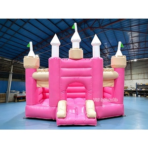 Château gonflable rose commercial, style princesse, moderne, pour les entreprises de location de jeux gonflables pour enfants - Product Image 2