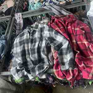 เสื้อเชิ้ตผู้ชายสไตล์เกาหลีลายทางแขนยาวแบบขายส่ง แพ็คเสื้อเชิ้ตวินเทจผู้ชายแบบมัดรวม <span class=keywords><strong>เสื้อผ้า</strong></span>ผู้ชายผ้าฟลานเนลมือสอง - Product Image 2