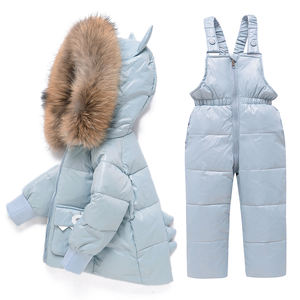 Parka Infantil con Capucha de Piel Auténtica, Overol para Bebés, Ropa de Invierno para Niñas, Abrigo de Dinosaurio para Niños, Traje de Nieve, Chaqueta de Plumón - Product Image 6
