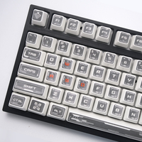 Teclas personalizables de cerámica de 115 teclas para juegos y computadora Interruptor Cherry Gateron MX de gama alta Teclas grises personalizadas