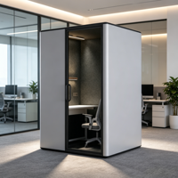 Cabine d'enregistrement vocale modulaire professionnelle mobile insonorisée, pod d'isolation acoustique portable pour utilisation en centre commercial, studio de podcast