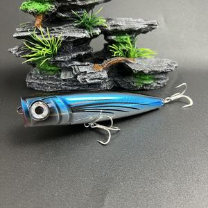 เหยื่อปลอมแบบป๊อปเปอร์ขนาด 13 ซม. น้ำหนัก 60 กรัม เหยื่อแข็งทำจากพลาสติก สำหรับตกปลาทะเล เหยื่อตกปลาแบบทรอลลิ่ง เหยื่อปลอมแบบผิวน้ำ - Product Image 4