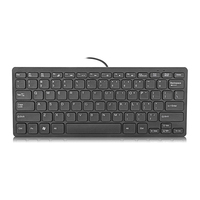 Keyboard Ergonomis Mini Slim Berkabel USB Desain Sederhana dan Ringkas untuk Laptop dan Komputer Desktop Plug and Play