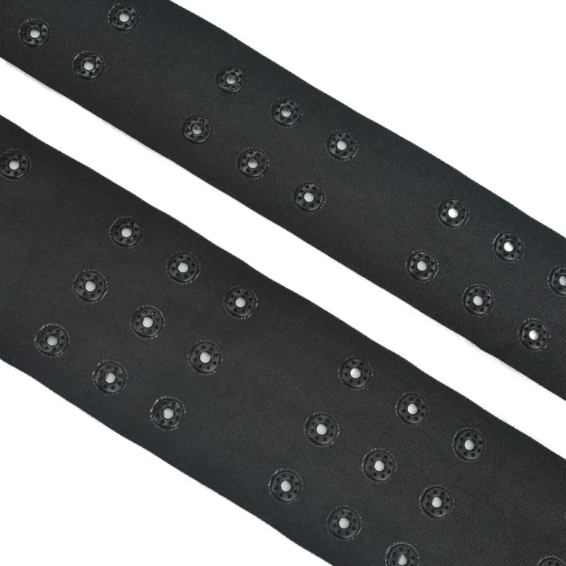 工場直販品質2-3列18X18x36白黒スナップウェビングテープスナップボタンテープ