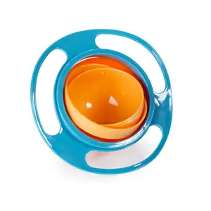 Baby Silicone 360 Degree Rotating Gyro Silicone Tableware Bowl