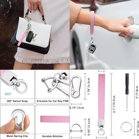 Porte-clés artisanal en cuir tressé, avec anneau en alliage de zinc imprimé UV, porte-monnaie tendance de forme irrégulière pour hommes d'affaires