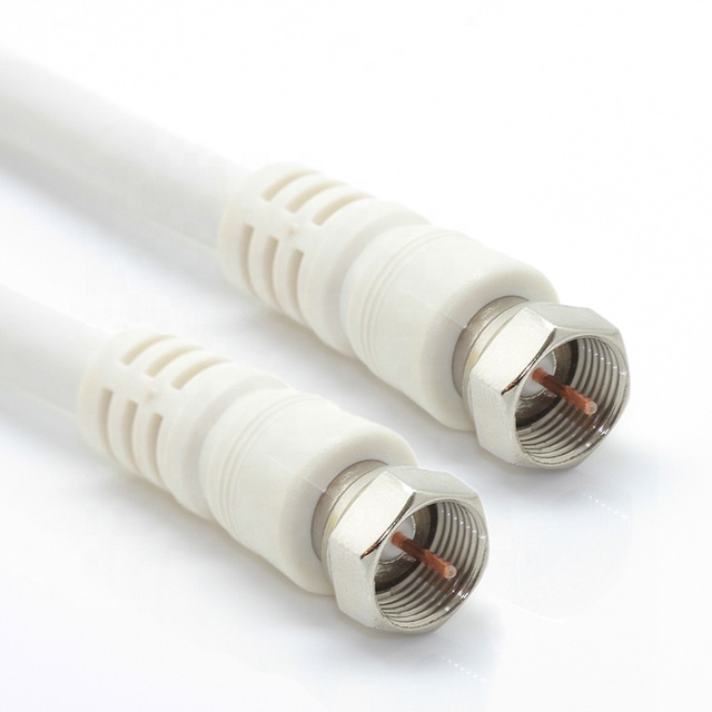 Hot Sale RG6 Coax Coaxial Cable Connector with F Connector Satellite TV Antenna Communication Cables