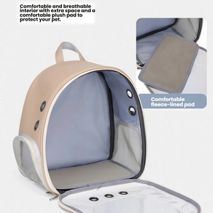 Mochila Transportadora para Gatos con Ventana de Alimentación, Transpirable, de Gran Capacidad, de PU, para Viajes al Aire Libre - Product Image 3
