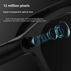 แว่นตาอัจฉริยะกล้อง 12MP 4K รุ่นใหม่ปี 2026 สำหรับวีล็อกกิ้ง พร้อมระบบแปลภาษา AI พร้อมบันทึกวิดีโอ 1080P และเสียง  ของขวัญสุดพิเศษ - Product Image 3