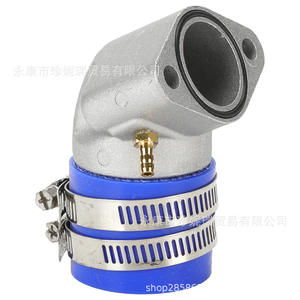 Gy6 150Cc Aluminum Intake Manifold With Red <b>Hose</b> And <b>Clamp</b> For Scooter Repair - Product Image 3