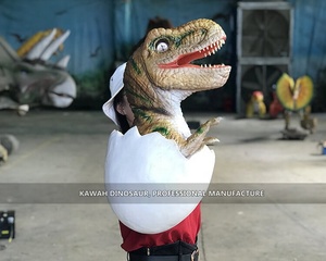 Achetez un dinosaure T-rex bébé dans un œuf, marionnette de dinosaure réaliste, marionnette de dinosaure personnalisée, parc jurassique - Product Image 3