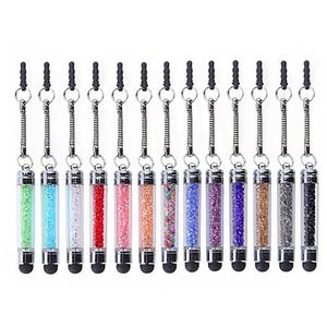 Penna Touch Screen capacitiva con stilo capacitivo in cristallo diamantato 2 in 1 con tappo antipolvere da 3.5mm per Tablet iPhone telefoni <span class=keywords><strong>Android</strong></span> penne stilografiche - Product Image 6