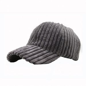 Gorro Deportivo de Pana Cálido para Hombre y Mujer, Gorros Deportivos de Moda para Otoño e Invierno, Gorra de Béisbol de Pana con Talla y Logotipo Personalizados - Product Image 1