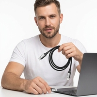 Câble magnétique USB C PD 240W à charge rapide, câble de données tressé en nylon de type C 6A pour téléphone mobile IOS