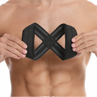 Correas de Agarre para Levantar Pesas, de Neopreno, Antideslizantes, Ajustables, en Forma de 8, Ligeras, Cómodas, Portátiles, Unisex
