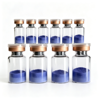 Matière première cosmétique GHK Cu Tripeptide de cuivre 1 Poudre de peptide de cuivre bleu 99% Haute pureté CAS 89030955 Marque WV Stock d'usine
