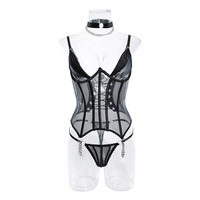 Body en dentelle transparente Sous-vêtements féminins Lingerie mature pour femmes Lingerie érotique pour femmes Lingerie sexy