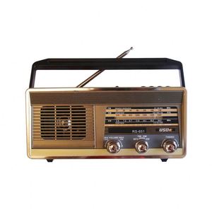 Récepteur radio en bois rétro multi-bandes RS-651BTS Vintage de bonne qualité avec lecteur de musique Blueteeth Torch Light - Product Image 2