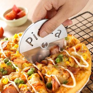 Cortador de Pizza Manual Redondo de Acero Inoxidable con Logotipo Personalizado de Alta Calidad de Fábrica - Product Image 3