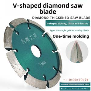 Công nghiệp cấp 100mm Máy mài góc dày đĩa cắt hình chữ V lưỡi cưa kim cương khô cắt khía công cụ Báo Chí nóng - Product Image 6