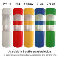 Borne de signalisation réfléchissante flexible à 5 options de couleur, à encastrer, pour la sécurité des passages piétons et des parkings